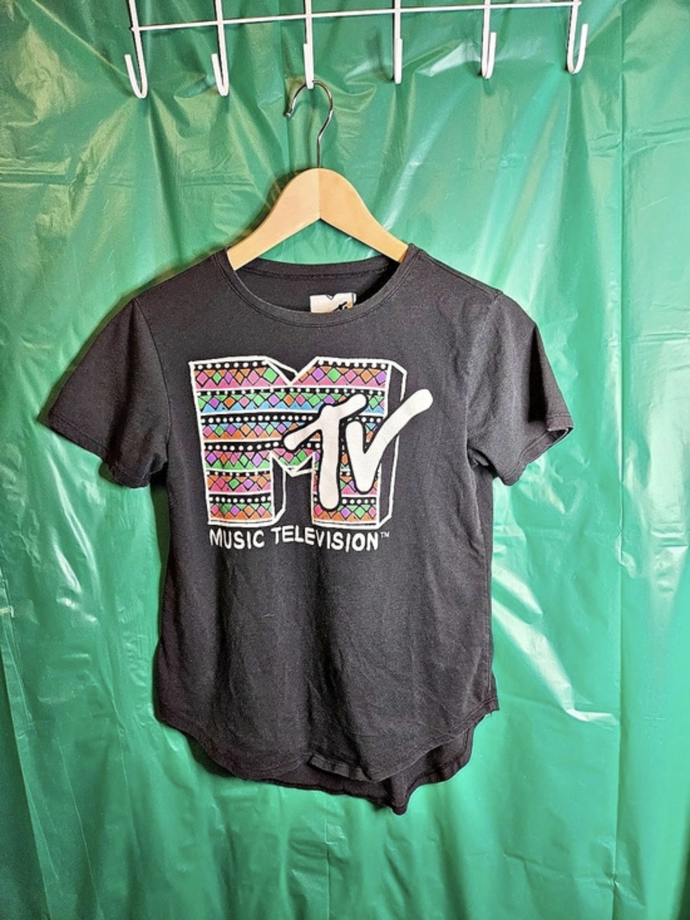 MTV Music Television graphic tee Graphic Tee in Black Size Medium Like New